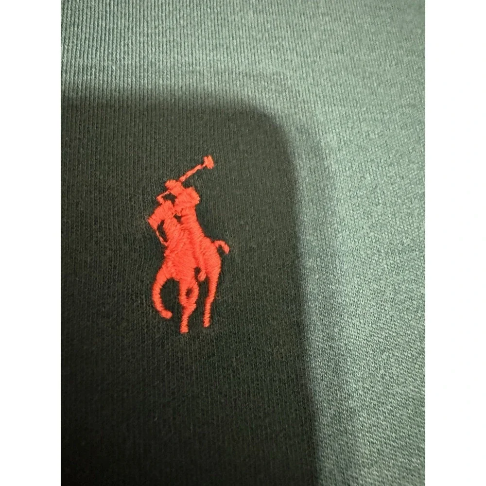 Vintage Polo by Ralph Lauren‎ Polo Shirt Men's L Forrest Green Orange Pony Prep